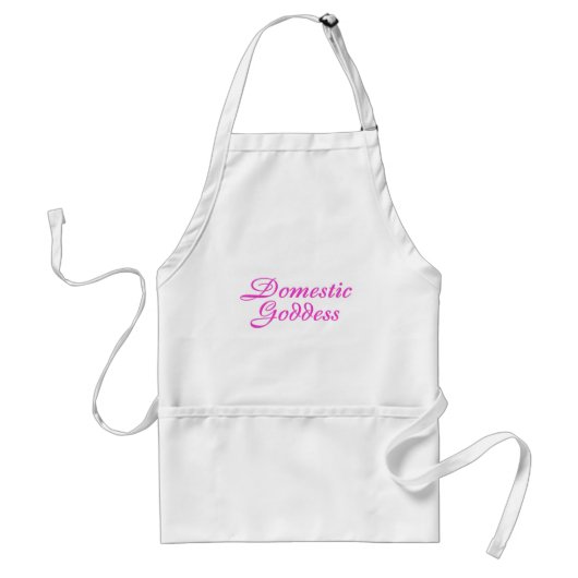Domestic Goddess Pink Standaard Schort (Voorkant)