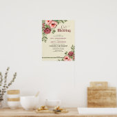 "Domestic Partnership"-certificaat voor bloemetjes Poster (Keuken)