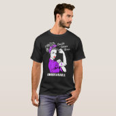 Domestic Violence Warrior Unbreakable  Awareness T-shirt (Voorkant volledig)