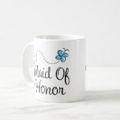 Domestique bleue de mariage de papillon de tasse (Devant gauche)