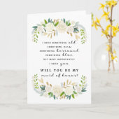 Domestique de carte de proposition d'honneur, (Fleur jaune)