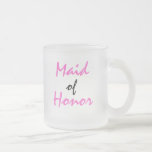 Domestique de tasse d'honneur<br><div class="desc">La domestique en verre givré de la tasse d'honneur est grande pour des noces. Trouvez la jeune mariée, la demoiselle d'honneur, la dame de honneur, et les tasses étant assorties de demoiselle de honneur dans notre magasin maintenant.</div>