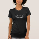 Domestique du T-shirts élégant blanc de noir<br><div class="desc">Domestique du T-shirts élégant blanc de noir d'honneur</div>