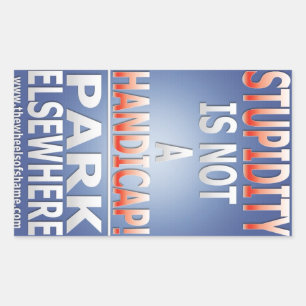 Domheid is geen handicap sticker