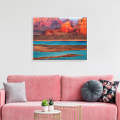 Dominguez Butte & Lake Powell, Utah Canvas Afdruk (Insitu (Woonkamer))