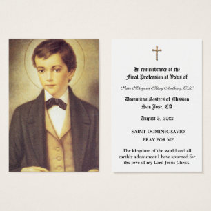 DOMINIC SAVIO VISITEKAARTJE