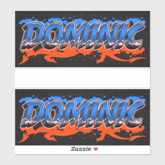 Dominic Vorname Name Graffiti Aufkleber Sticker (Vel)