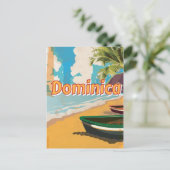 Dominica Beach-Poster Briefkaart (Staand voorkant)
