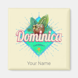 Dominica Caraïbisch Retro Vakantie  Eiland Magneet