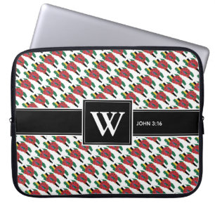 DOMINICA Christelijke scriptmonogram laptop Sleeve
