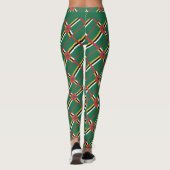 DOMINICA Custom Text RUN UW EIGEN RACE-vlag Leggings (Achterkant)