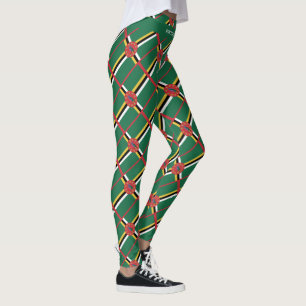 DOMINICA Custom Text RUN UW EIGEN RACE-vlag Leggings