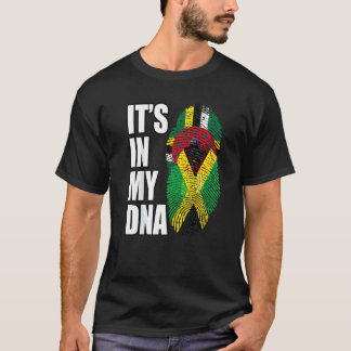Dominica en Jamaicaanse Mix Dna-vlag T-shirt