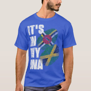 Dominica en Jamaican Mix DNA-vlagerfgoed T-shirt