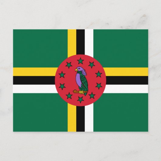 Dominica Flag Briefkaart (Voorkant)