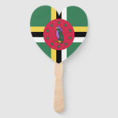 Dominica Flag Emblem Handwaaier (Achterkant)