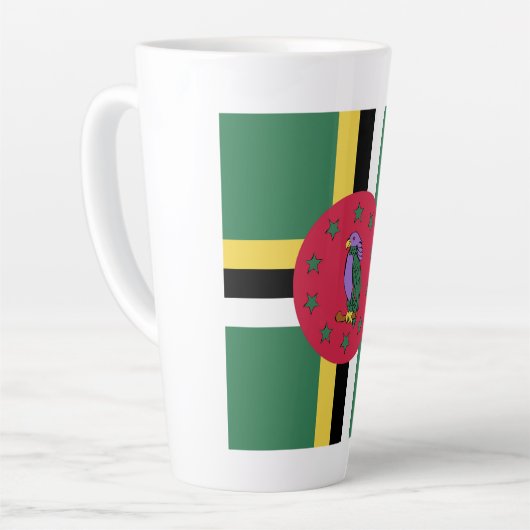 Dominica Flag Emblem Latte Mok (Linkerhoek)