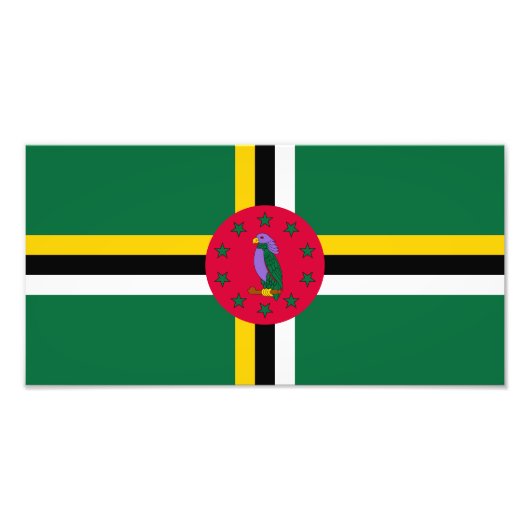 Dominica Flag Foto Afdruk (Voorkant)