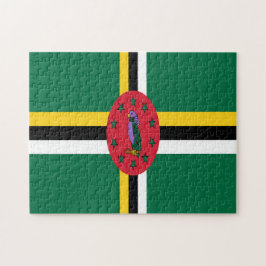 Dominica Flag Jigzaag Puzzle Legpuzzel