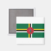 Dominica Flag Magneet (Voorkant / Achterkant)
