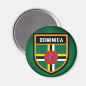 Dominica Flag Magneet (Voorkant / Achterkant)