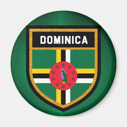 Dominica Flag Magneet (Voorkant)