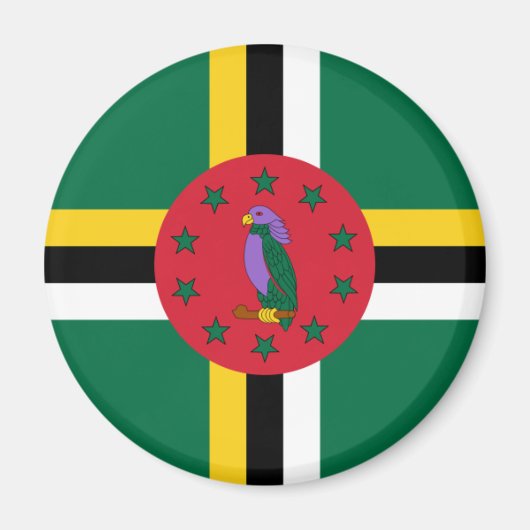 Dominica Flag Magnet Magneet (Voorkant)