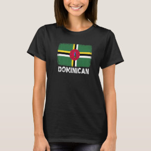 Dominica Flag ondersteunt Dominicaanse volk Vrouwe T-shirt