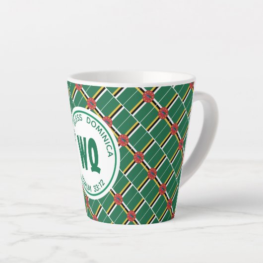 DOMINICA FLAG Patriotic  Dominicaans Latte Mok (Rechterhoek)