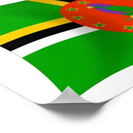 Dominica Flag Poster Print (Hoek)