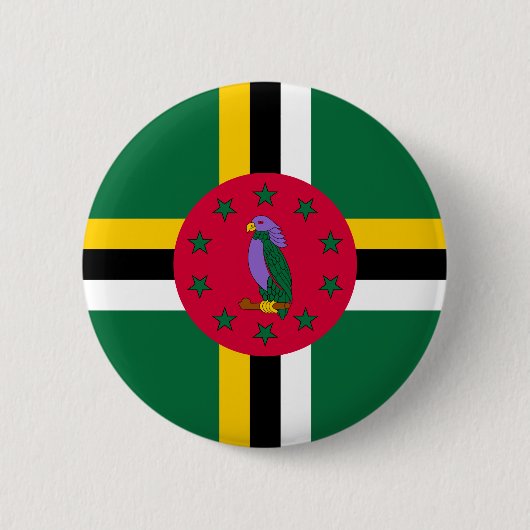 Dominica Flag Ronde Button 5,7 Cm (Voorkant)