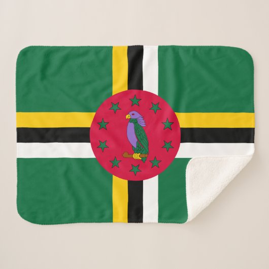 Dominica Flag Sherpa Deken (Voorkant (horizontaal))