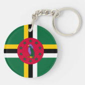 Dominica Flag Sleutelhanger (Achterkant)