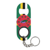 Dominica Flag Sleutelhanger Flessenopener (Achterkant)