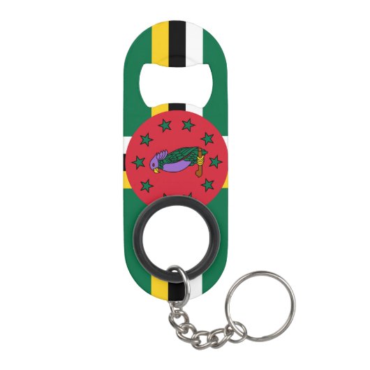 Dominica Flag Sleutelhanger Flessenopener (Achterkant)