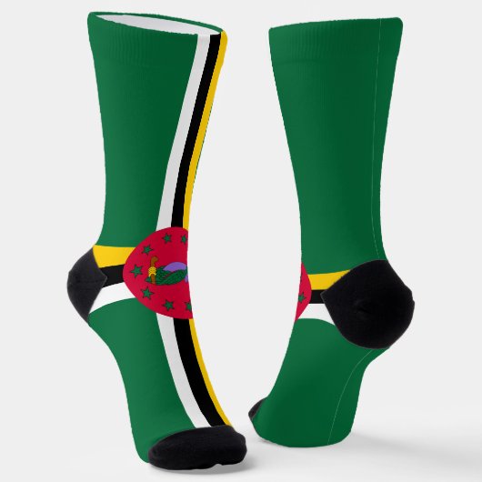 Dominica Flag Sokken (Gebogen)