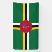 Dominica Flag Spandoek (Verticaal)