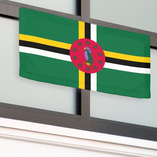 Dominica Flag Spandoek (Buitenkant Gebouw)