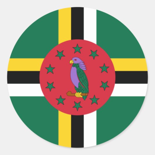 Dominica Flag Sticker (Voorkant)