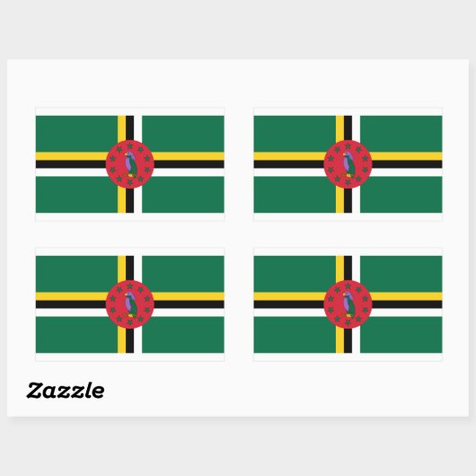 Dominica Flag Sticker (Vel)