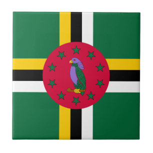Dominica Flag Tegeltje