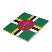Dominica Flag Tegeltje (Zijkant)