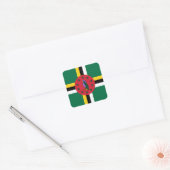 Dominica Flag Vierkante Sticker (Envelop)