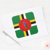 Dominica Flag Vierkante Sticker (Envelop)