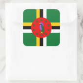 Dominica Flag Vierkante Sticker (Tas)