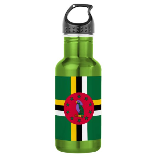 Dominica Flag Waterfles (Voorkant)