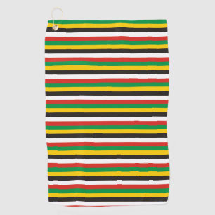 Dominica guyana vlag strepen land lijn patroon golfhanddoek