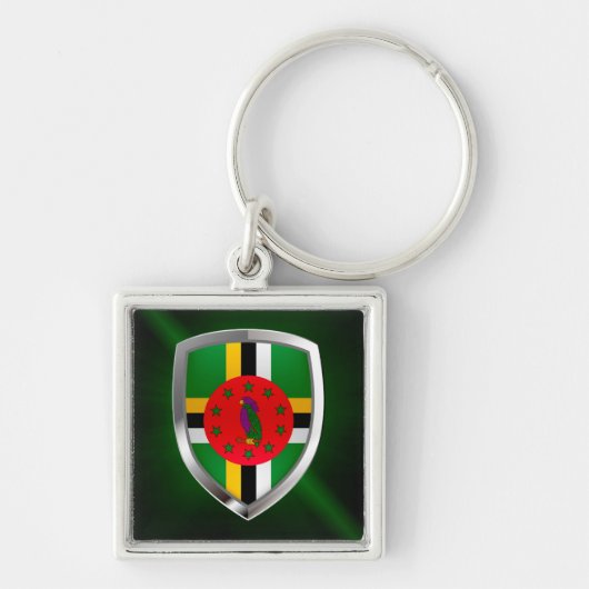 Dominica Mettalic Emblem Sleutelhanger (Voorkant)