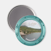 Dominica Porthole Magneet (Voorkant / Achterkant)
