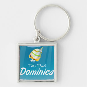 Dominica retro reisposter. sleutelhanger